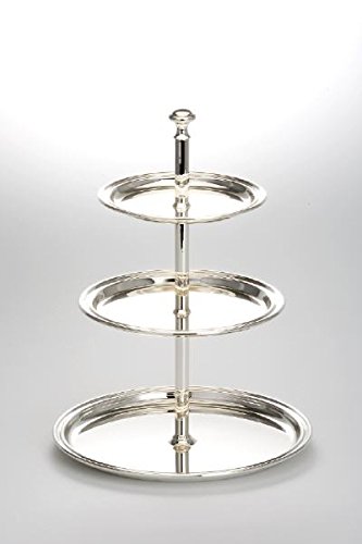Etagere 3-TLG. Groß H 30,0cm versilbert