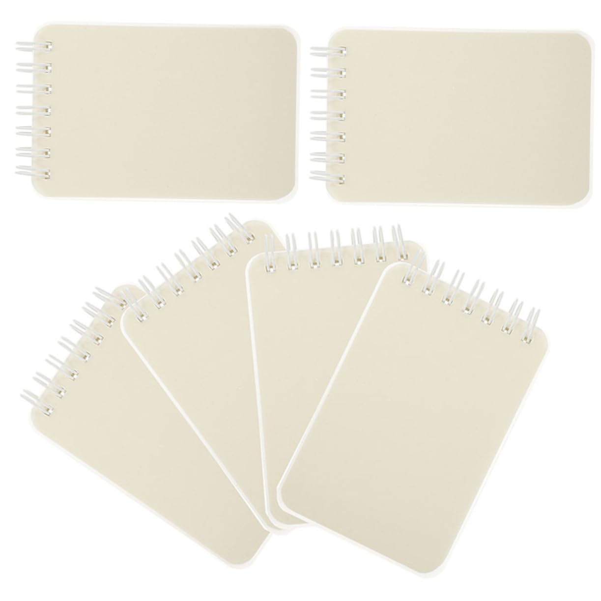 EXCEART 5 Ensembles Livre De Bobine A7 Carnet De Notes Mini Cahier À Spirale Cahiers Pour L'école Cahier De Poche Pour Enfants Collège Petit Bloc-notes De Bureau Blanche Pp 6 Pièces * 5