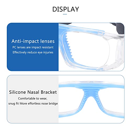 SooGree Men Basketball Glasses.Soccer Football Sport Protective Eyewear Safety Goggles,Sports Glasses with Replaceable Lens - Thumbnail 3
