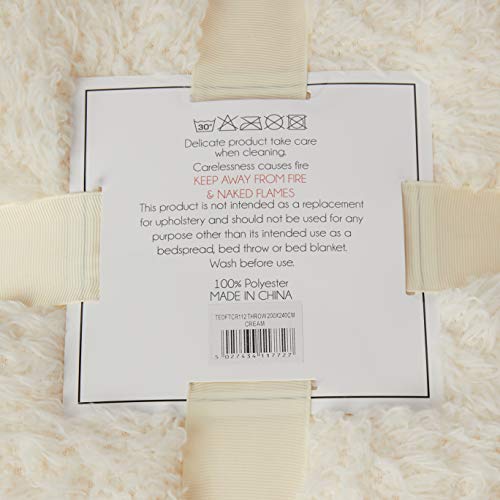 Brentfords Teddy Plaid in Pile, cream-200 x 240