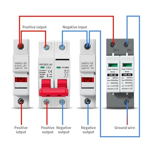 Protector sobretensión CC 2P SPD 800V para pararrayos y protección solar fotovoltaica 5