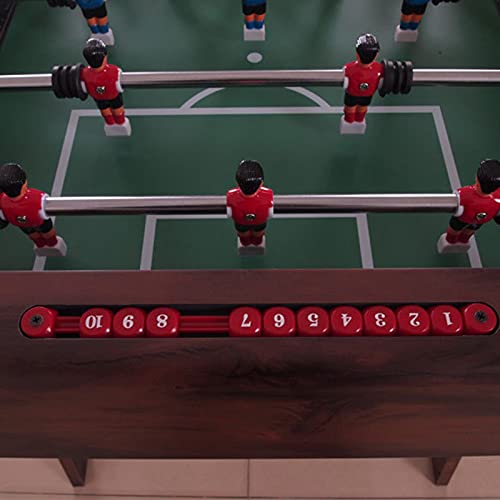 NOALED Kickertisch, freistehender Deluxe-Fußball-Tischfußballspiel mit Beinen, Holzrahmen mit 8 Reihen, Indoor-Tischfußball, Familienspaß, Party, Weihnachten, Spieltisch – Bild 7