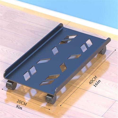 Soporte para CPU metálico resistente con ruedas giratorias para PC, móvil y estable para alfombra, accesorios para torre de PC para gaming miniatura 2