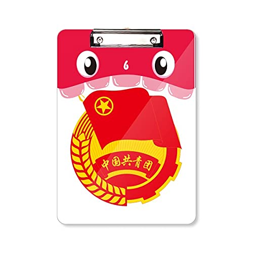 Ligue des jeunes communistes chinois dossier à tête plate bloc-notes apprentissage A4 vintage