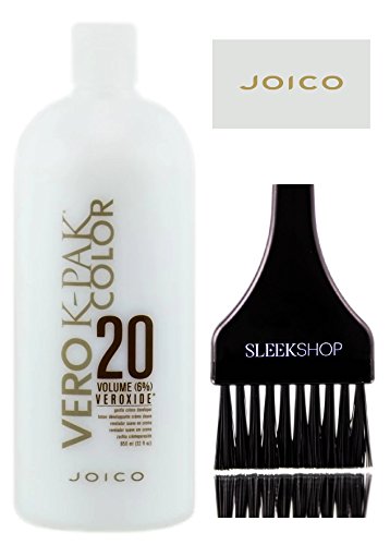 Joico VERO K-Pak Color VEROXIDE Gentle Creme Developer (with Sleek Tint Brush) (20 Volume, 6% - 32 ounce)