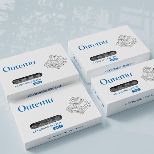 Image of Outemu 45 Pcs Keyboard Clickers for 3D Prints,Clicky Blue Keyboard Switches | Hot-swap Pre-Lubred 3-Pin Switches,Office,MX Style Crisp Click Sound for Mechanical Gaming Keyboards & 3D Printed Fidgets