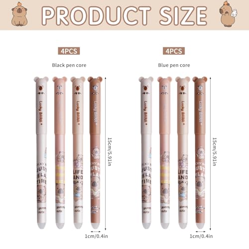 CHENBOOW Gel-Radierstifte,8 Stück Radierbarer Kugelschreiber,Tintenroller Radierbar,Radierbarer Kugelschreiber Stifte Set,Radierbarer Tintenroller,Erasable Pen Set,für Schul Bürobedarf