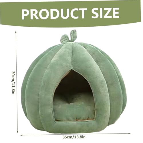 Lit grotte pour chat chaud et doux avec cachette lavable - 8