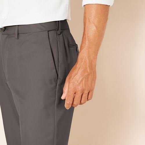 Image of Amazon Essentials Men's Classic-Fit Expandable-Waist Flat-Front Dress Pants