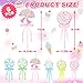 6 Pcs Pastel Lollipop Candy Land Christmas Ornaments Set, Assorted Cute Macaron Color Flat Lollipop Dessert Hanging Pendant Decorations for Xmas Tree, Kids Birthday Party, Home Holiday Decor Supplies