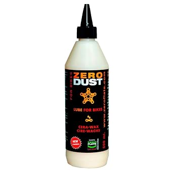 ZERODUST Bicycle Dry Wax w/Dust Repellant Technology | Eco-Friendly Chain Lube/Lubricant/Lubrication 500 oz  15 to 30 Bikes High-Performance, Required Tools Included