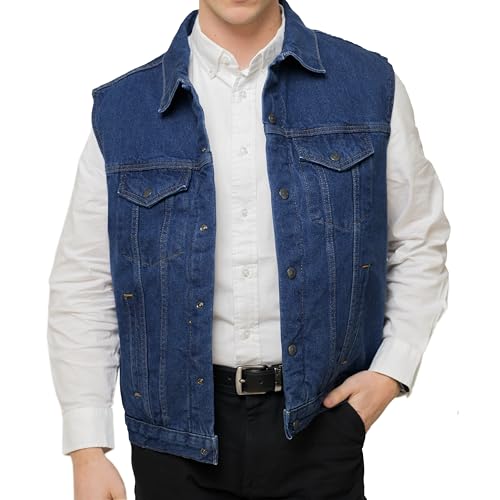 Stonewashed Denim Concealed Carry Vest with Universal Holster and Extra Magazine Holder