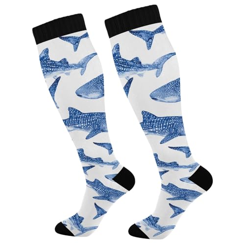 Image of Fisyme Socks for Women Men, Warm Comfort Athletic Crew Running Hiking Cycling Compression Socks