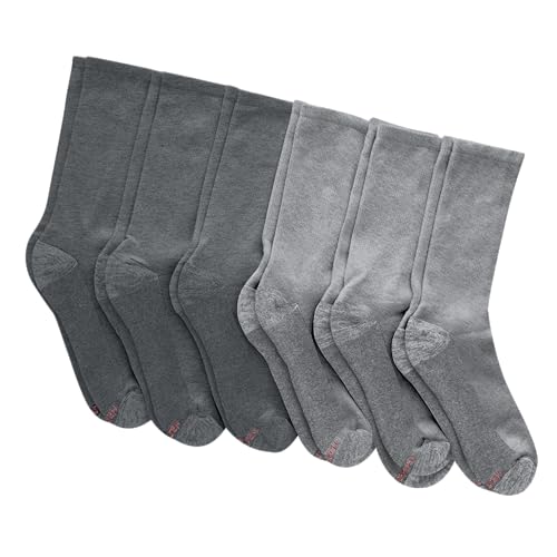 Image of Hanes mens Max Cushioned Crew Socks, Moisture-wicking With Odor Control, Multi-packCrew Sock