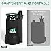 PUMPMAN 1/6HP Utility Pump, 1850 GPH Submersible Water Pump with Handle, Thermoplastic Portable Well Pump IPX8 Waterproof for Pools, Basements, Car Washing, Garden