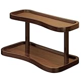 Hipzeepo Doppelstöckige Tisch-Kaffeestation, Ablage Aus Bambusholz für Küchenarbeitsplatten, Tassen, Gewürze