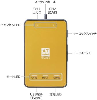 Amazon | ATminiCHARGE 本体セット(ダークグレー/縦70mm×横45mm
