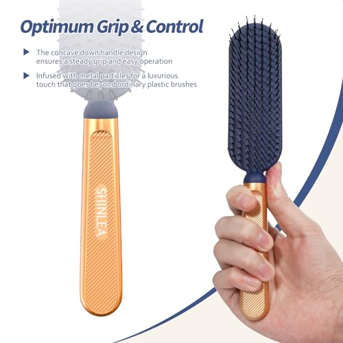 SHINLEA Detangler Hair Brush For Wet & Dry Hair, Blow-Drying Styling Hairbrush for Women Men, kids, Reduces Breakage - Image 3
