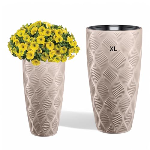 MELTOM Blumenkübel Blumentopf Pflanzkübel mit Herausnehmbaren...