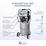 California Air Tools CAT-10020AC 2.0 HP Ultra Quiet, Oil-Free, Lightweight Air Compressor with Wheels, 10 Gallon Tank Capacity, 70 dB Noise Level, Electric, Portable