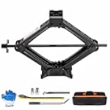 Scissor Jack Lift 2T, Car Jack Kit Tire Jack with Ratchet Wrenches & Telescopic Wrenches, Universal Emergency Kit 4409 lbs, Portable Tire Changing Kit for Vehicle/SUV/MPV