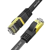 30m Veetop LANケーブル CAT8 フラット 爪折れ防止 難燃性 耐候性 屋外配线 超高速 40Gbps 2000MHz 26AWG 二重シールド RJ45 企業用 パソコン ルーター PS4 PS5 PoE Xbox等に対応有線lanケーブル (30M 黒い)