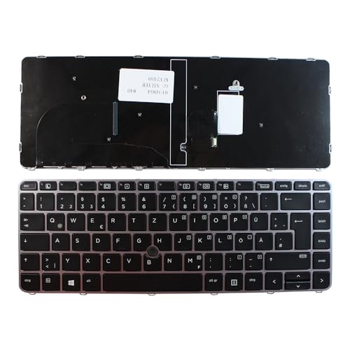 Clavier pour HP EliteBook 840 G3 de remplacement allemand argent avec aiguille