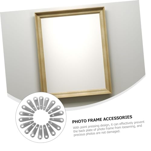 Image of Mipcase 4000pcs Photo Frame Backing Plate Fasteners Metal Buckles for Picture Frames Easy to Install Turn Buttons for Home