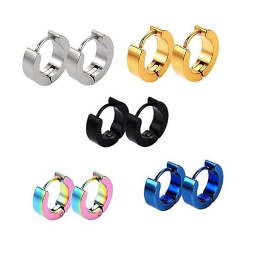 Adorainbow 5 Pares De Brincos Masculinos Brincos Masculinos Brincos Masculinos Brincos Para Homens B