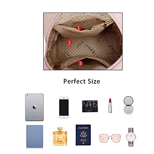 Image of KKXIU Girls Small Backpack Purse Vegan Leather Mini Bookbag for Women Cute Teen Pompom Daypack