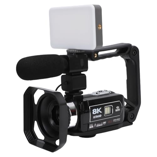 Yanmis 8K �r�f�I�J�����A64MP HD �r�f�I�J�����f�W�^�� 18 �{�Y�[�� 3 �C���`�^�b�`�X�N���[�� WiFi �C���X�^���g���L�A�����R���t�� Vlogging ���C�u�X�g���[�~���O