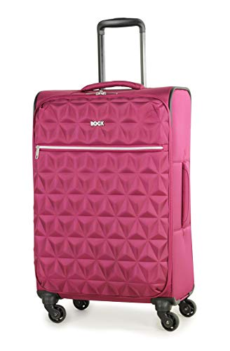 Rock Jewel 70cm Soft Sided Suitcase Four Wheel Travel Luggage Pink