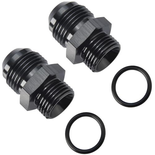 Podavelle 10AN Male Flare to 8AN ORB O-ring Boss Fuel Pump Rail Adapter Fitting Aluminum Black, Pack of 2 by Podavelle - Image 4