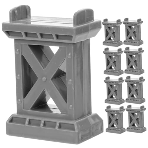 MOLUCKFU Wooden Train Track Accessories 9pc Bridge Support Pieces for Boys and Girls Play