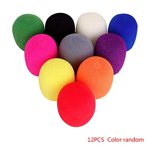 Gonee 12 PC Micrófonos Esponja de Parabrisas Lavable Espesar Parabrisas casa KTV Universal Accesorios A casomengonee