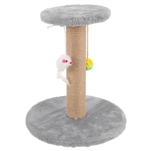 Rascador para gatos pequeño con poste sisal y base para gatitos miniatura 1
