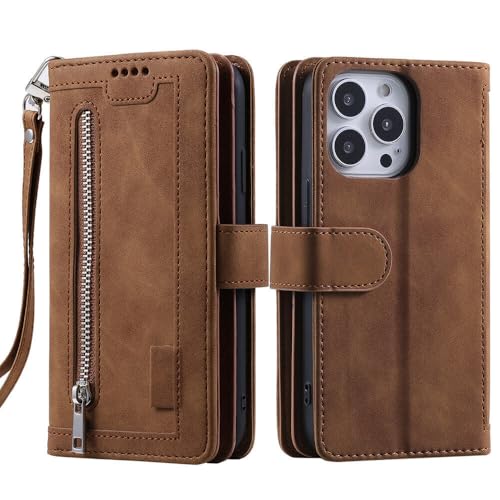 Étui pour iPhone 16 Plus zippé : protégez vos cartes et votre écran des chutes quotidiennes
