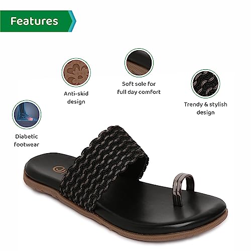 Image of ORTHO JOY Fancy doctor slippers | Soft chappal for women | Casual flat sandals