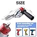 Mershca 360° Pivoting Drill Metal Shear Attachment, Professional Power Tool Accessory for Cordless & Corded Drills, Heavy-Duty Metal Cutter for Iron, Aluminum & Copper Sheets with Adjustable Handle- R