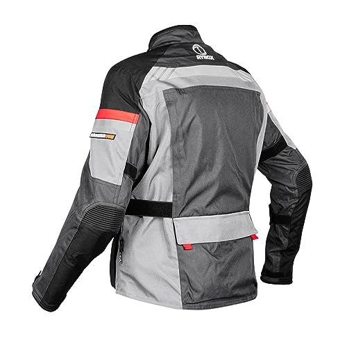 Image of Rynox Stealth Evo 3 Jacket - Motorcycle Touring Jacket | Impact Protection | Abrasion Resistance - Grey, 5XL