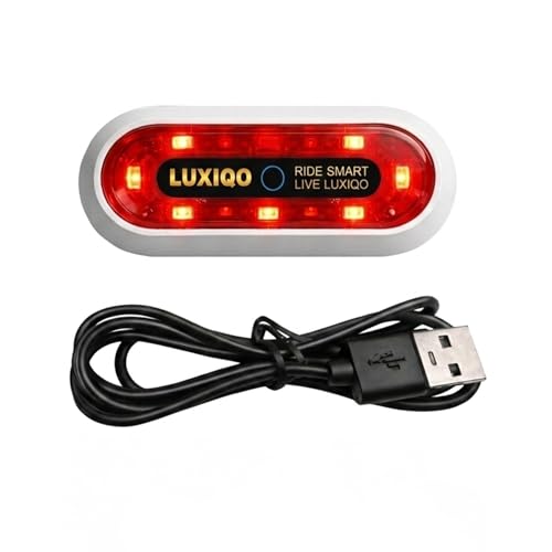 Image of Helmet Light for Bike, 400 Lumens USB Rechargeable LED Safety Helmet Lights for Riders, for Front & Rear Warning, 3 Flash Modes, IP67 Waterproof, Easy Mount, 8H Runtime