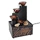 Tabletop Wasserbrunnen, Wasserbrunnen Innen mit LED -Licht, Kleiner Schreibtisch Wasserfallbrunnen Innenzen Entspannung für Büro, Wohnzimmer, Wohnzimmer