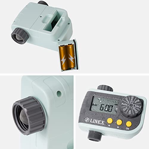 Linex Water Sprinkler Timer For Garden Hose Outdoor Lawn Yard Watering System Drip Irrigation With Automatic Digital Control Waterproof #TOP3