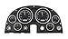 Dakota Digital 63 - 67 Chevy Corvette Analog Dash Gauge System Black Alloy White VHX-63C-VET-K-W