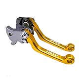 FTRT Pivot Dirt Bike Brake Clutch Levers Compatible with DR200S 2015-2019; DR250R 1996-2000; DRZ400 DRZ400S DRZ400SM 2000-2022; DJEBEL250XC 1998-2007, Gold