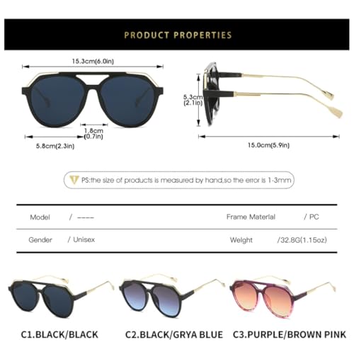 Lunettes de soleil rétro UV400 avec protection optimale contre les reflets - 7