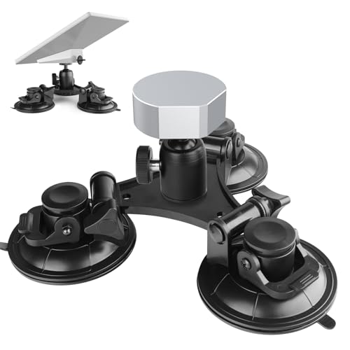 Equipped with A 1/4 Inch Star Chain Mini Tripod Adapter, 360 ° Rotatable Ball Head Mounting Adapter, Star Chain Mini Sunroof Suction Cup Bracket, Installed On Car Windows, Sunroof, and Roof