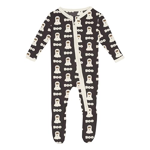 Image of KicKee Baby & Toddler Zip Footie – Ultra-Soft Bamboo Viscose Pajamas with Flip Paws and Grippy Feet