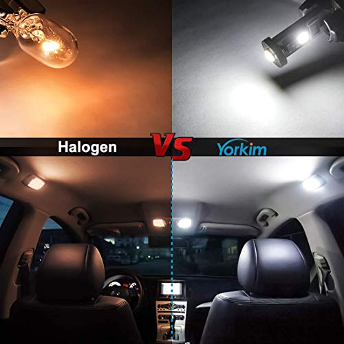 Yorkim 194 Led Bulb Canbus White Error Free 3-Smd 2835 Chipsets, T10 Interior Led For Car Dome Map Door Courtesy License Plate Trunk Lights With 194 168 W5W 2825 Sockets Pack Of 10 #TOP2