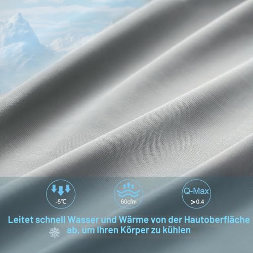 ACCURATEX Kühldecke 200×200 cm, Sommerdecke für Heiße Schläfer, Elfenbein – Ansicht 4